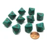 Dice>D10 Die 10 Piece Chessex Dice Set - Ankh Green with Red Pearlized Numbers - Your Source for Gaming Essentials