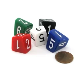 Dice>D6 Numeral Skew Dice - Choose Your Color - Your Source for Gaming Essentials