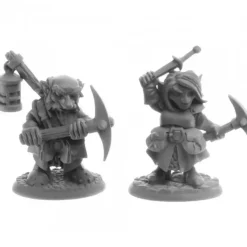 Tabletop Miniatures-Deep Gnome Heroes (2) #30062 Reaper Legends: Bones USA Unpainted Plastic Figures - Your Source for Gaming Essentials