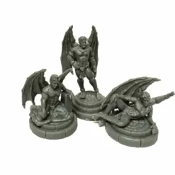 Tabletop Miniatures-Demonic Temptation: Incubi #44161 Bones Black Unpainted Plastic Figures - Your Source for Gaming Essentials