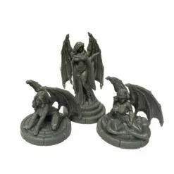 Tabletop Miniatures-Demonic Temptation: Succubi #44160 Bones Black Unpainted Plastic Figures - Your Source for Gaming Essentials