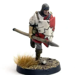 Tabletop Miniatures-DGS Games Militia Spearman #103008 Unpainted 32mm Scale Freeblades Metal Figure - Your Source for Gaming Essentials