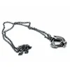Dice>Dice Pendant Necklace 'Axe Blade' with Gunmetal Gray Finish - Holds a 12mm D6 - Your Source for Gaming Essentials