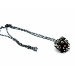 Dice>Dice Pendant Necklace 'Dragons' with Gunmetal Gray Finish - Holds a D10 - Your Source for Gaming Essentials