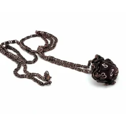 Dice>Dice Pendant Necklace 'Dragons' with Old Copper Finish - Holds a D10 - Your Source for Gaming Essentials
