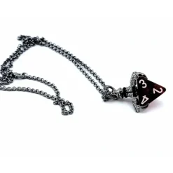 Dice-Dice Pendant Necklace with Gunmetal Gray Finish - Holds a D4 - Your Source for Gaming Essentials