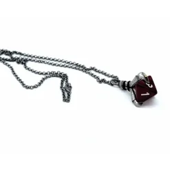 Dice>Dice Pendant Necklace with Gunmetal Gray Finish - Holds a D8 - Your Source for Gaming Essentials