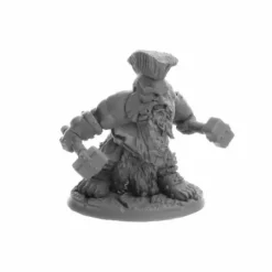Tabletop Miniatures-Dorn Ironspike, Dwarf Warrior #30089 Reaper Legends: Bones USA Unpainted Plastic - Your Source for Gaming Essentials