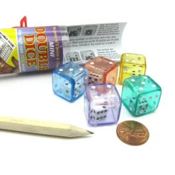 Dice>Double Dice Game with 5 Dice Travel Tube Pencil and Gaming Instructions - Your Source for Gaming Essentials