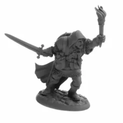 Tabletop Miniatures-Dungeon Dwellers Derrell Brumby, Human Fighter #07067 Bones USA Unpainted Plastic Figure - Your Source for Gaming Essentials