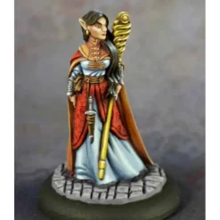 Tabletop Miniatures-Dungeon Dwellers Elf Wizard, Anthanell #07028 Bones USA Unpainted Plastic Figure - Your Source for Gaming Essentials