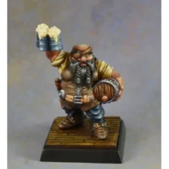 Tabletop Miniatures-Dungeon Dwellers Jalarak Leadbarrels, Dwarf Brewmaster 07015 Metal - Your Source for Gaming Essentials