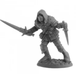 Tabletop Miniatures-Dungeon Dwellers Naus, Waghalter (Human Rogue) #07060 Bones Unpainted Figure - Your Source for Gaming Essentials