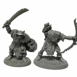 Tabletop Miniatures-Dungeon Dwellers Orc Raiders (2) #07013 Bones USA Unpainted Plastic Figures - Your Source for Gaming Essentials