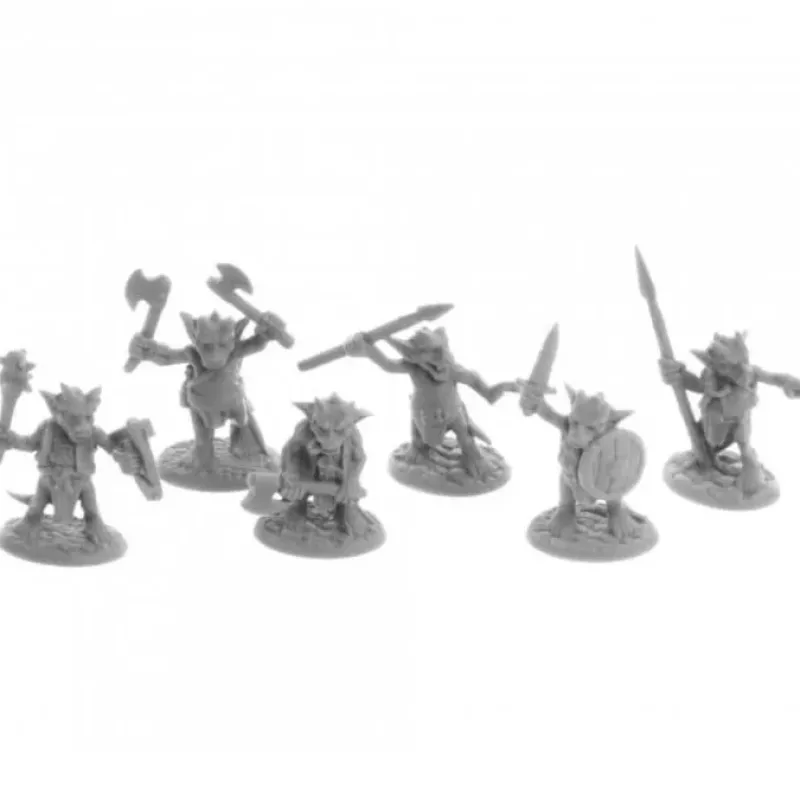 Tabletop Miniatures-Dungeon Dwellers Ratpelt Kobold Mooks (6) #07052 Bones USA Unpainted Plastic - Your Source for Gaming Essentials