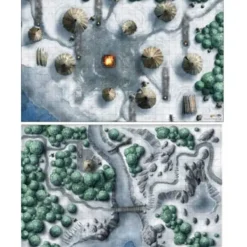 Board Games-Dungeons and Dragons Icewind Dale DnD Encounter Map Set (2) - Your Source for Gaming Essentials