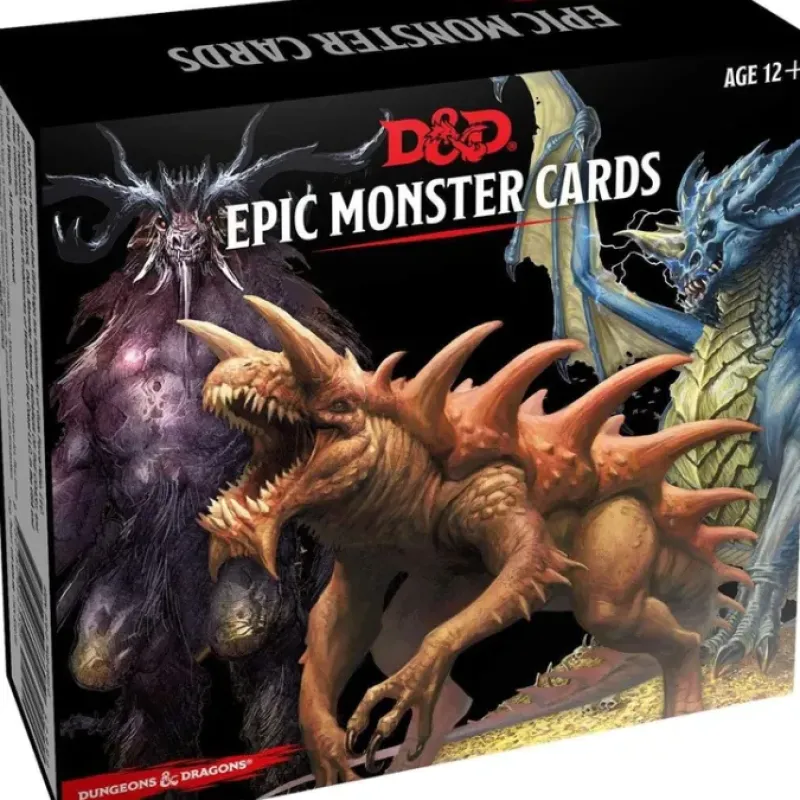 Board Games-Dungeons and Dragons RPG Epic Monster Cards - 77 Oversized Cards - Your Source for Gaming Essentials