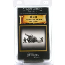 Tabletop Miniatures-Dwarf Cannon and Crew #10-381 Classic Ral Partha Fantasy RPG Metal Figure - Your Source for Gaming Essentials