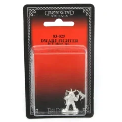 Tabletop Miniatures-Dwarf Fighter #03-025 Classic Ral Partha Fantasy RPG Metal Figure - Your Source for Gaming Essentials