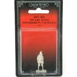 Tabletop Miniatures-Dwarf with Inferiority Complex #RPC-004 Classic Ral Partha Fantasy Metal Figure - Your Source for Gaming Essentials