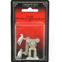 Tabletop Miniatures-Dwarven Iron Golem #01-246 Classic Ral Partha Fantasy RPG Metal Figure - Your Source for Gaming Essentials