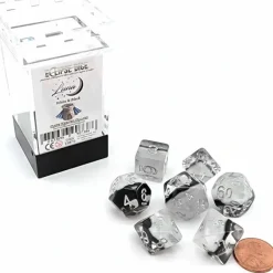 Dice>Eclipse Dice 7 Piece Polyhedral DnD Dice Set - Luna - Your Source for Gaming Essentials