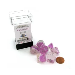 Dice>Eclipse Dice 7 Piece Polyhedral DnD Dice Set - Amethyst - Your Source for Gaming Essentials