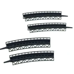 Clearance Faller 2905 Z 22 cm & 19.5 cm Radius Curved Steel Bridge Sections (Set of 4) - Your Source for Gaming Essentials Trains