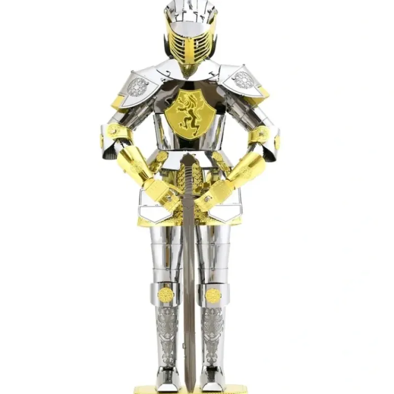 Toys-Fascinations European (Knight) Armor Unassembled Color 3D Metal Model Kit - Your Source for Gaming Essentials