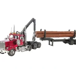 Toys-Fascinations ICONX Western Star 4900 Log Truck, Trailer Laser Cut 3D Metal Model - Your Source for Gaming Essentials