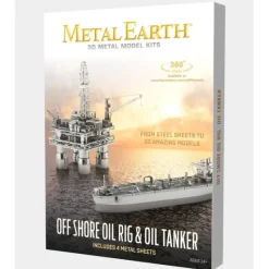 Toys-Fascinations Metal Earth Offshore Oil Rig & Tanker Gift Set 3D Metal Model Kit - Your Source for Gaming Essentials