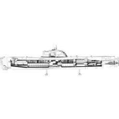 Toys-Fascinations Metal Earth German U-Boat Type XXI 3D Metal Model Kit - Your Source for Gaming Essentials