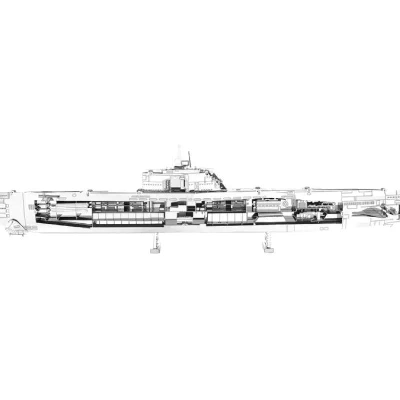 Toys-Fascinations Metal Earth German U-Boat Type XXI 3D Metal Model Kit - Your Source for Gaming Essentials