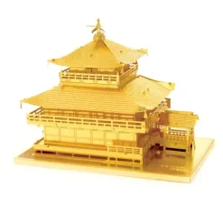 Toys-Fascinations Metal Earth Kinkaku-ji Building Gold Laser Cut 3D Metal Model Kit - Your Source for Gaming Essentials