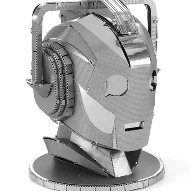 Toys-Fascinations Metal Earth Cyberman Head Doctor Who Laser Cut 3D Metal Model Kit - Your Source for Gaming Essentials