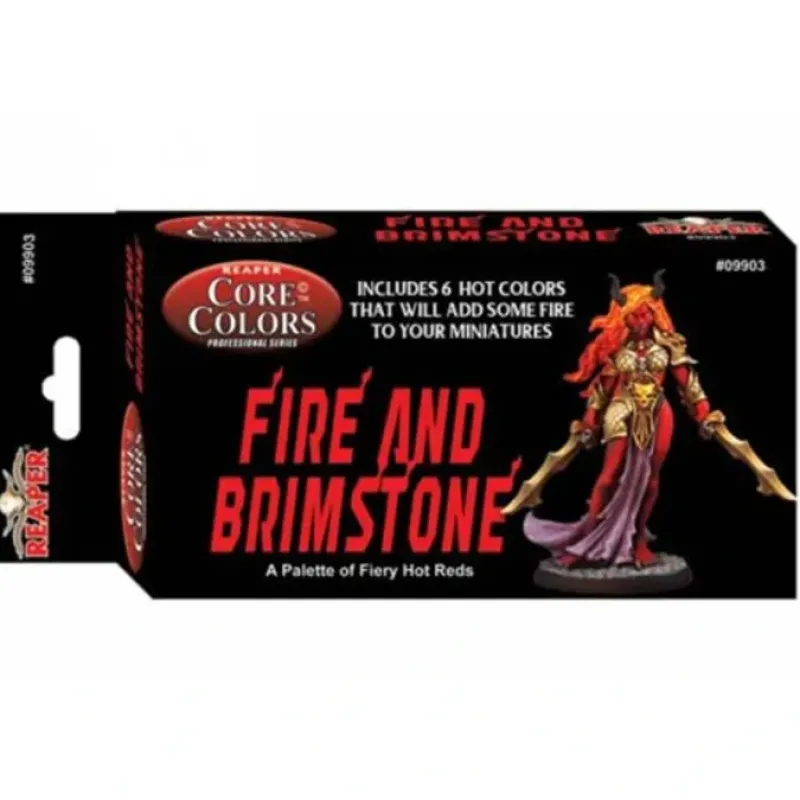 Tabletop Miniatures-Fast Palette Core Colors Paint Set (6) #09903 - Fire and Brimstone (Fiery Reds) - Your Source for Gaming Essentials