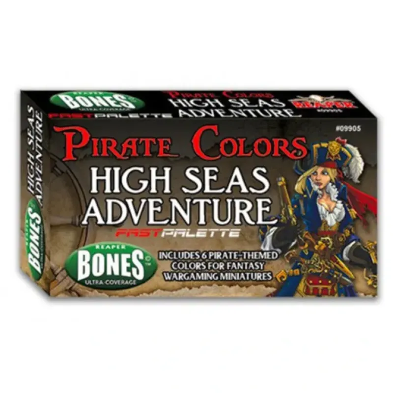Tabletop Miniatures-Fast Palette MSP Paint Set (6) ReaperCon Pirate Colors #09905 - High Seas Adventure - Your Source for Gaming Essentials