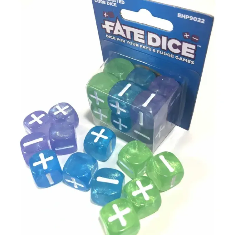 Dice>Fate Core RPG: Fate Dice - Accelerated Core (12) - Your Source for Gaming Essentials