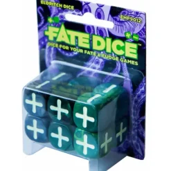 Dice>Fate Dice for Fate & Fudge Games by Evil Hat Productions - 12 D6 Eldritch Dice - Your Source for Gaming Essentials