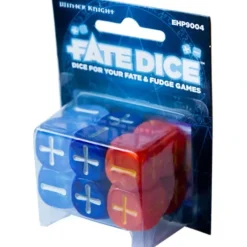 Dice>Fate Dice for Fate & Fudge Games - 12 D6 Dresden Files Winter Knight Dice - Your Source for Gaming Essentials