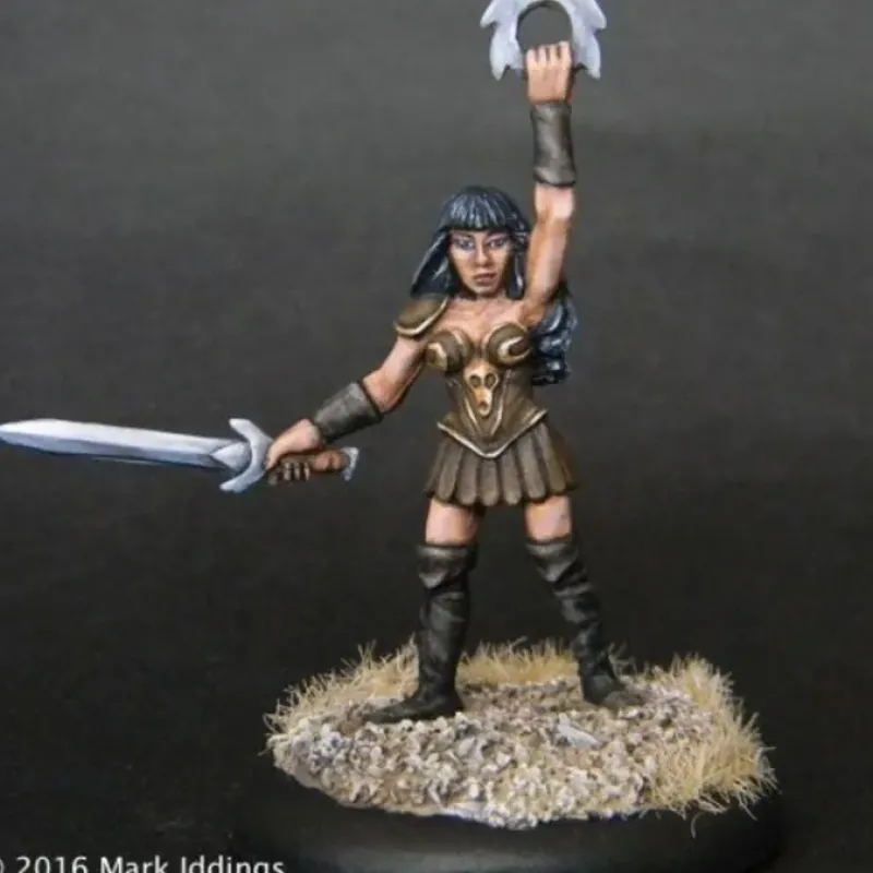 Tabletop Miniatures-Female Gladiator #03-161 Classic Ral Partha Fantasy RPG Metal Figure - Your Source for Gaming Essentials