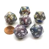 Dice>Festive 20 Sided D20 Chessex Dice, 6 Pieces - Carousel with White Numbers - Your Source for Gaming Essentials