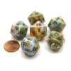 Dice>Festive 20 Sided D20 Chessex Dice, 6 Pieces - Vibrant with Brown Numbers - Your Source for Gaming Essentials