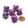 Dice>Festive 15mm 8 Sided D8 Chessex Dice, 6 Pieces - Violet with White - Your Source for Gaming Essentials