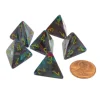 Dice>Festive 18mm 4 Sided D4 Chessex Dice, 6 Pieces - Mosaic with Yellow - Your Source for Gaming Essentials