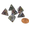 Dice>Festive 18mm 4 Sided D4 Chessex Dice, 6 Pieces - Carousel with White - Your Source for Gaming Essentials