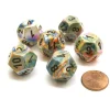 Dice>Festive 18mm 12 Sided D12 Chessex Dice, 6 Pieces - Vibrant with Brown - Your Source for Gaming Essentials