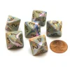 Dice>Festive 15mm 8 Sided D8 Chessex Dice, 6 Pieces - Vibrant with Brown - Your Source for Gaming Essentials