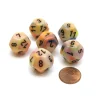 Dice>Festive 18mm 12 Sided D12 Chessex Dice, 6 Pieces - Circus with Black - Your Source for Gaming Essentials