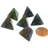 Dice>Festive 18mm 4 Sided D4 Chessex Dice, 6 Pieces - Rio with Yellow - Your Source for Gaming Essentials